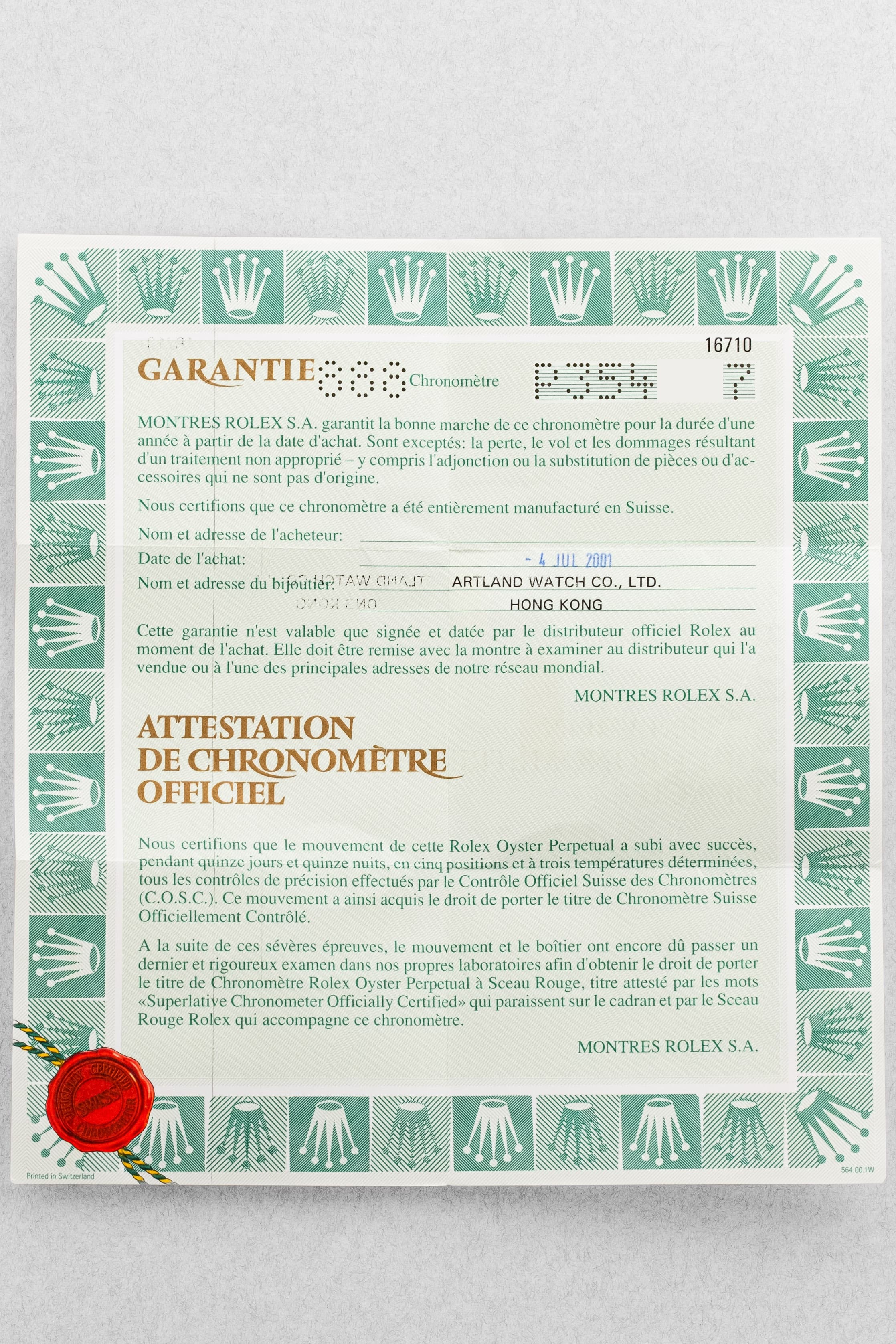 UXPY Rolex GMT-Master II réf. 16710 « Pepsi » de 2000-2001 – Parfaite et Full Set - Papers