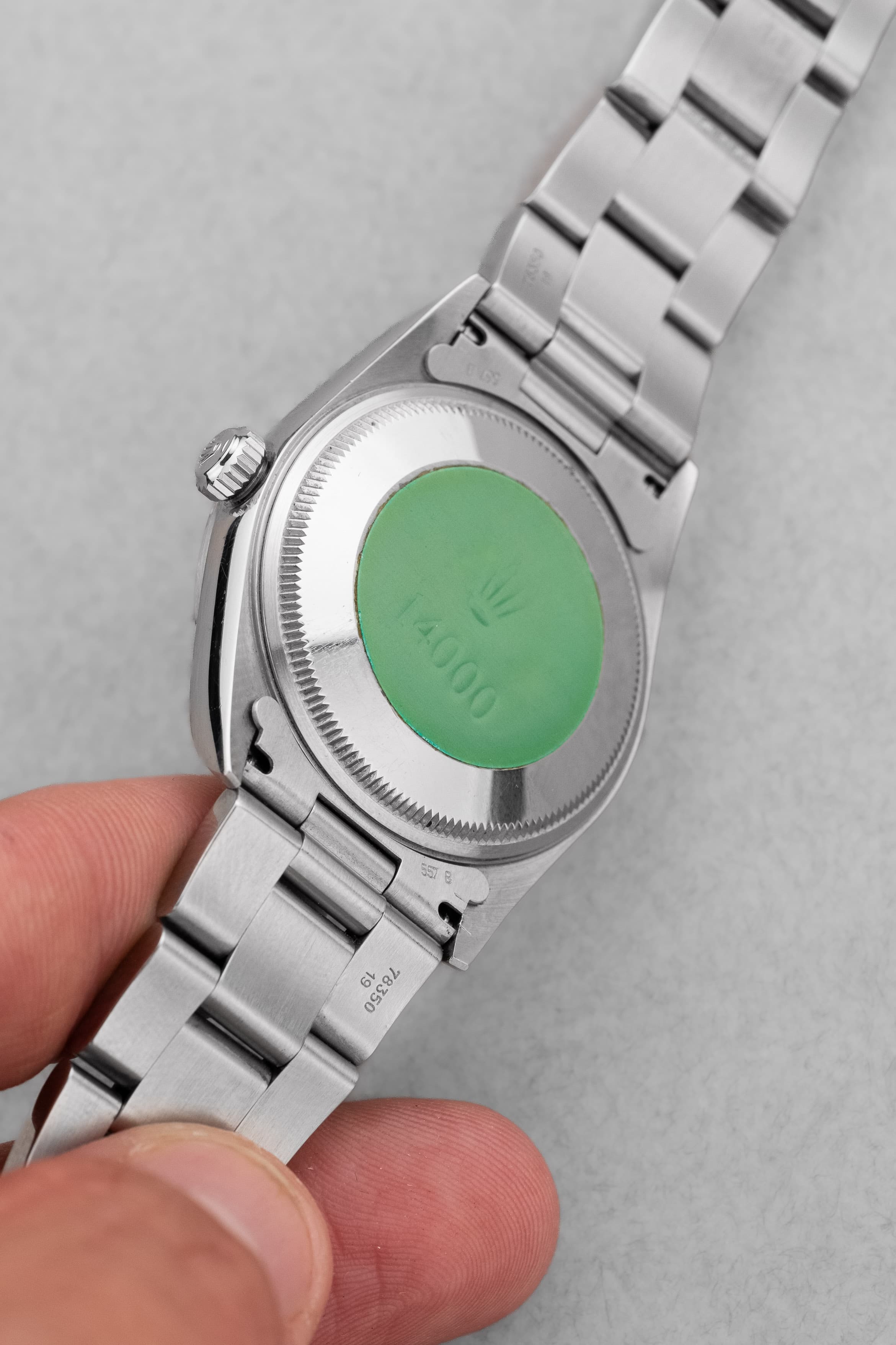 VKYF Rolex Air-King réf. 14000 de 1999 – Cadran bleu « Explorer 3-6-9 » - Back