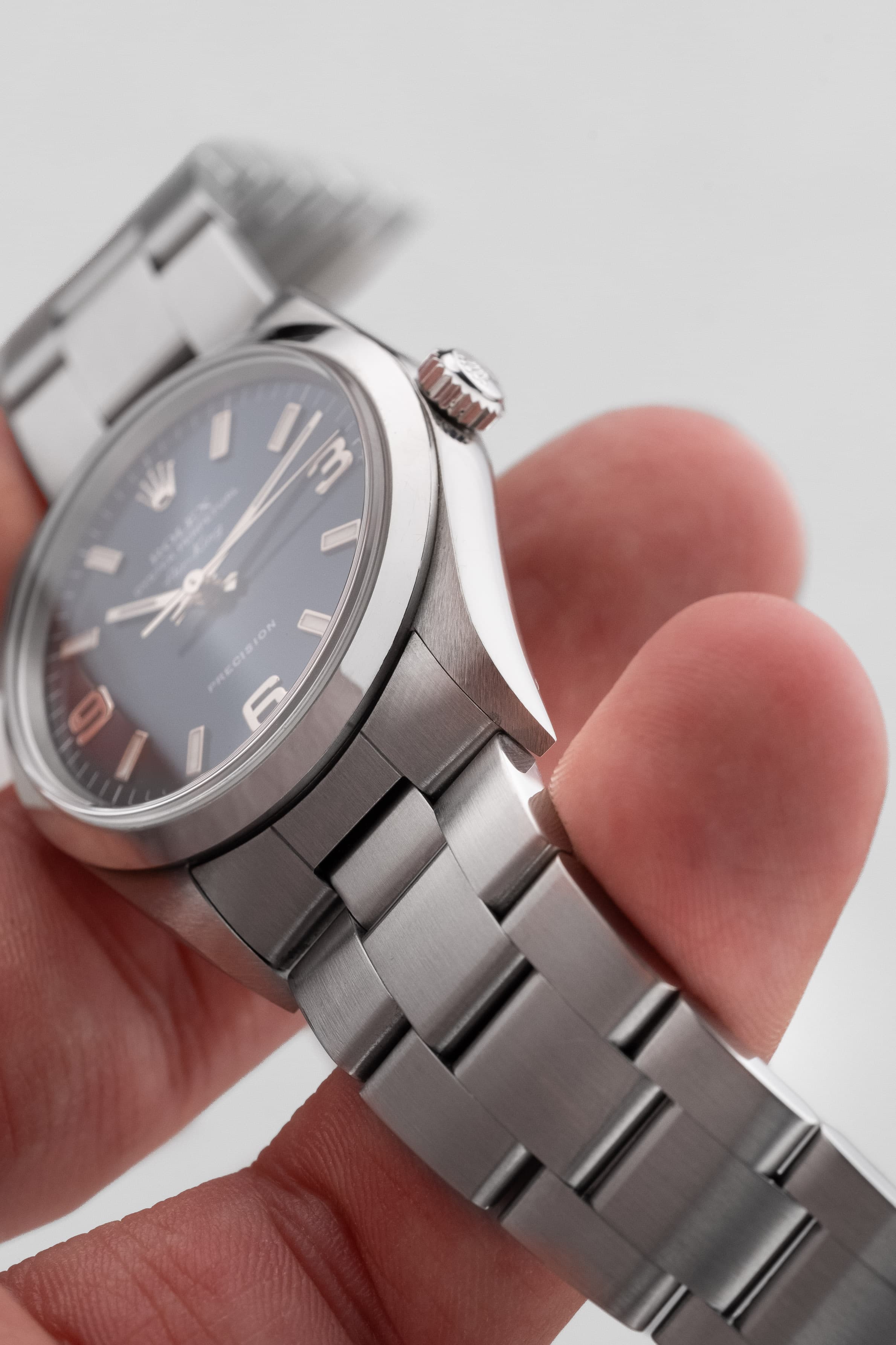 VKYF Rolex Air-King réf. 14000 de 1999 – Cadran bleu « Explorer 3-6-9 » - Feature