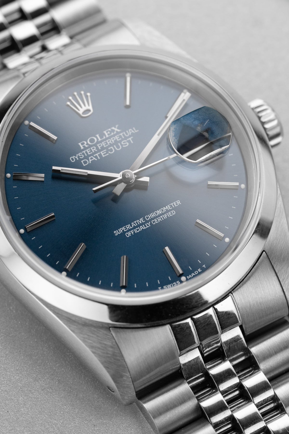 VSUY 1990 Rolex Datejust Ref. 16200 in Steel – Blue Dial + Original Warranty - Dial
