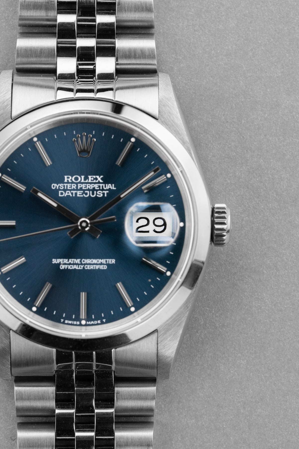VSUY 1990 Rolex Datejust Ref. 16200 in Steel – Blue Dial + Original Warranty - Feature
