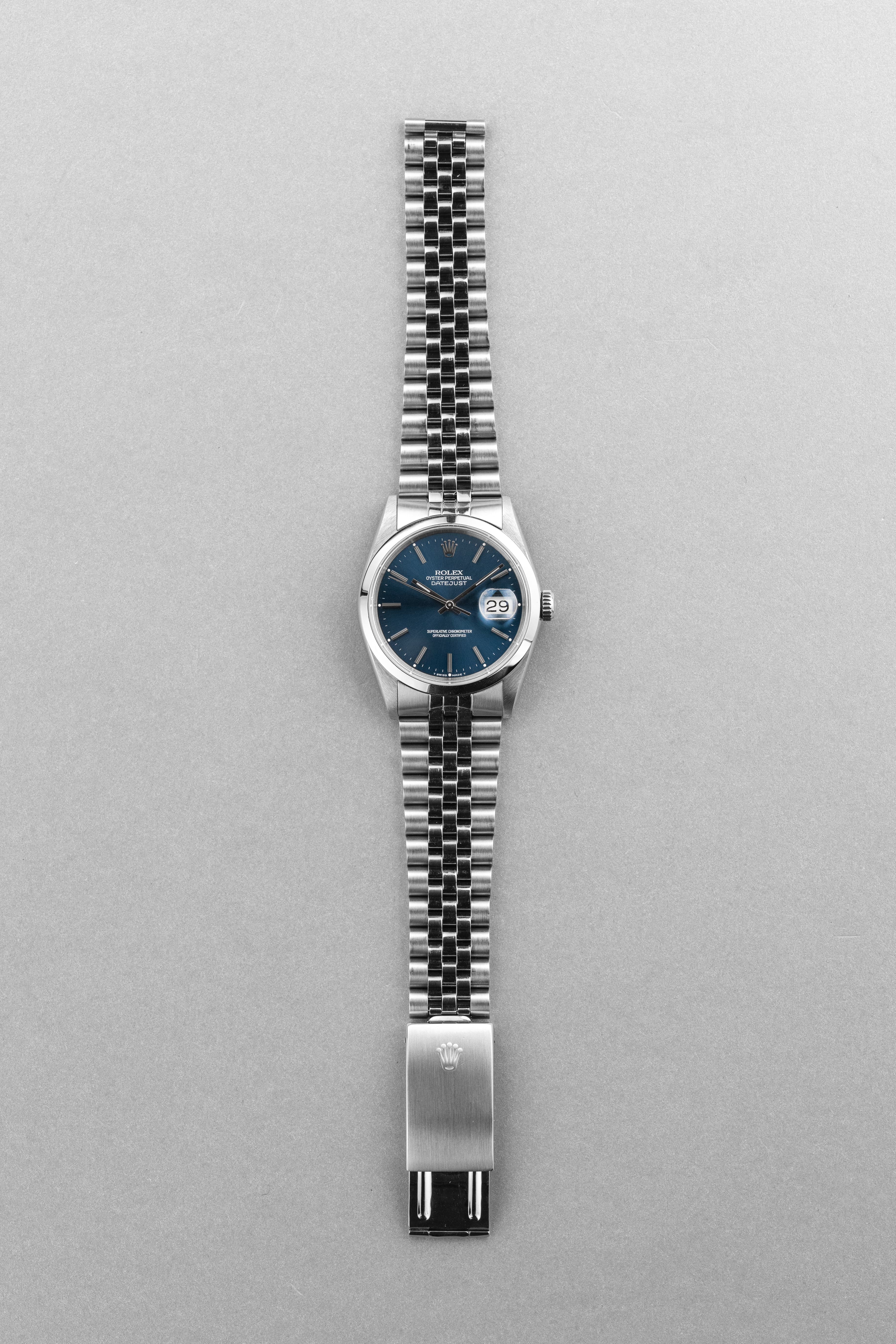VSUY Rolex Datejust ref. 16200 из стали, 1990 г. — синий циферблат + оригинальная гарантия - Общий вид
