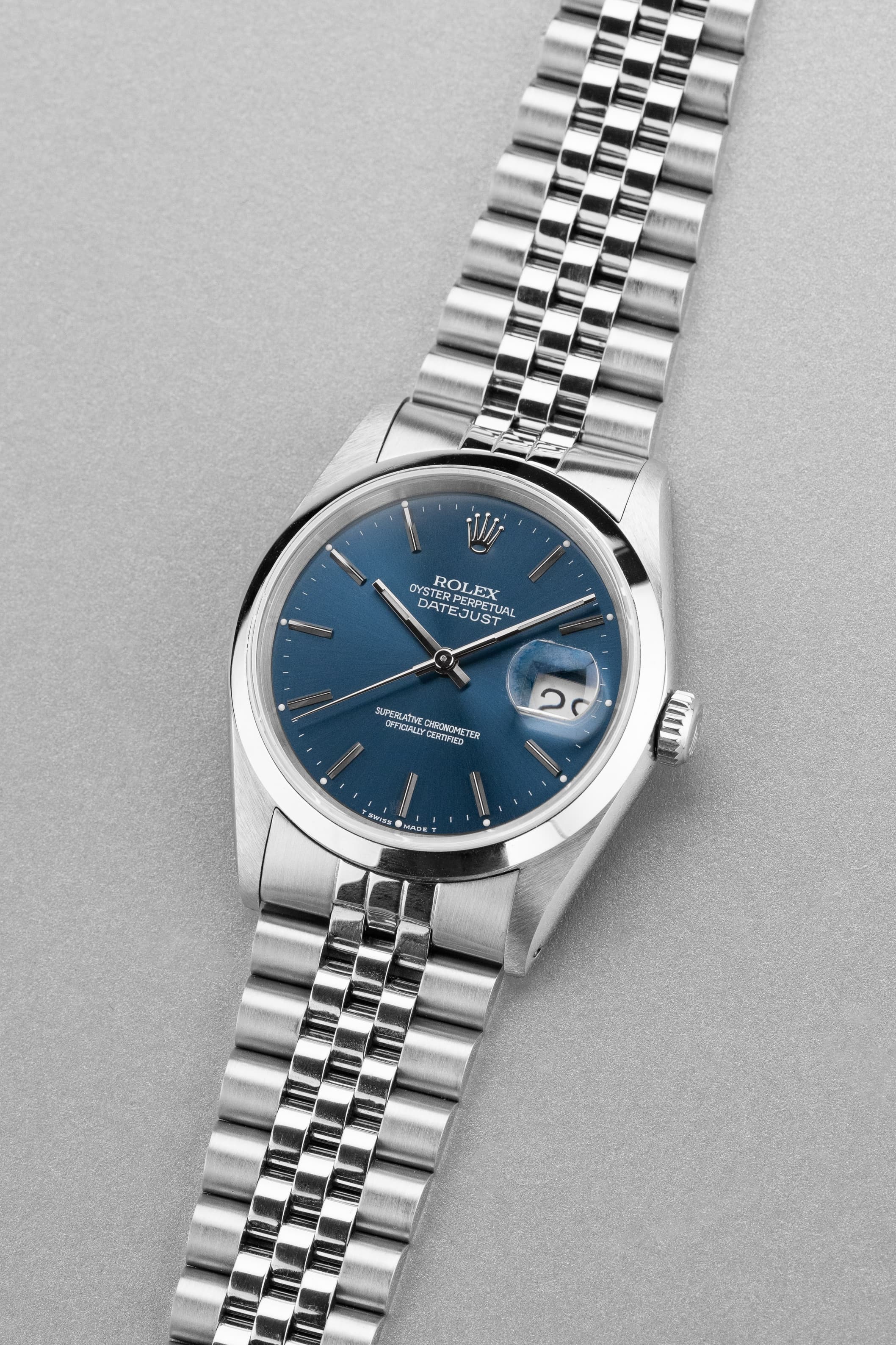 VSUY Rolex Datejust ref. 16200 из стали, 1990 г. — синий циферблат + оригинальная гарантия - Три четверти