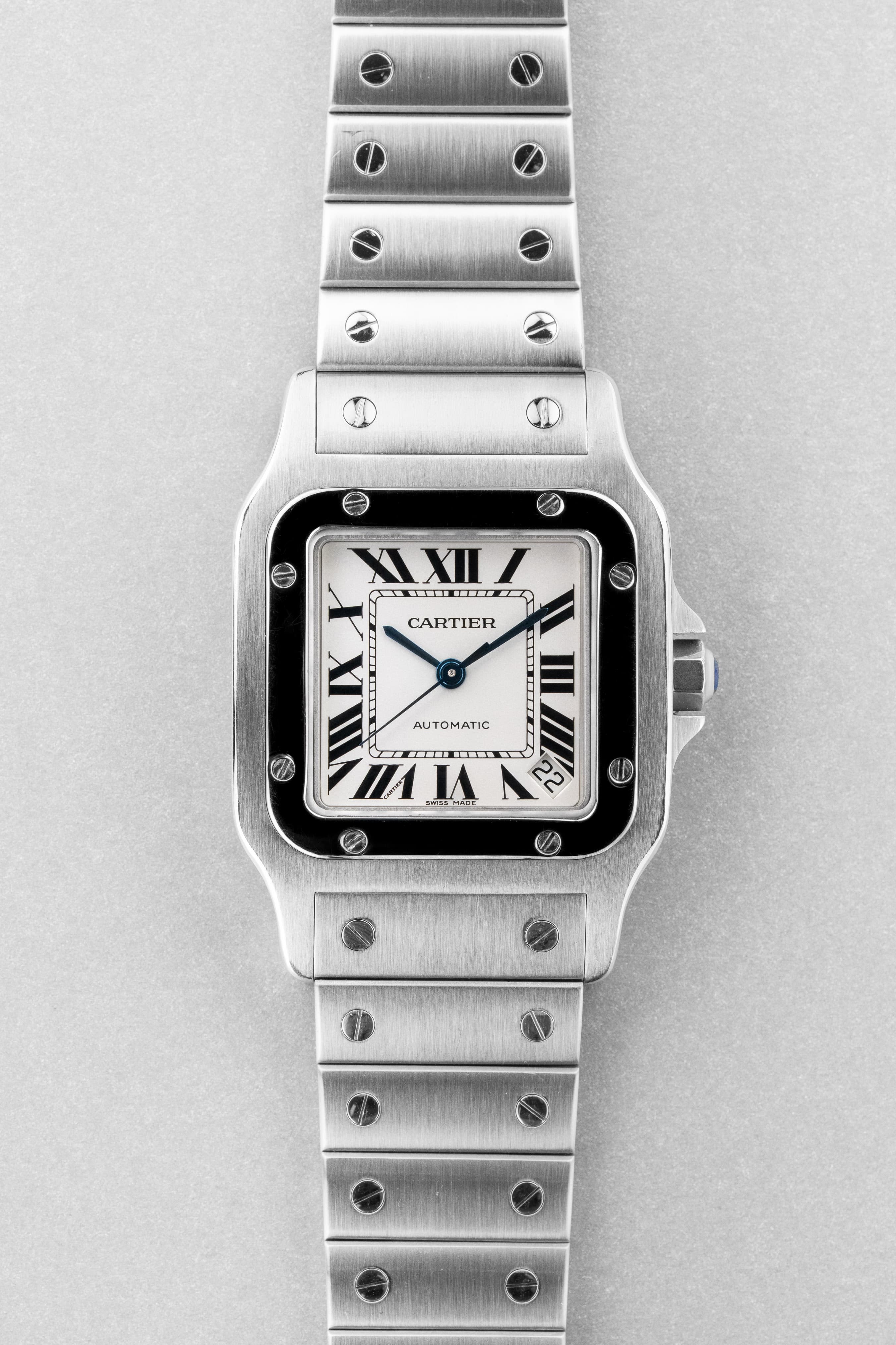 WXQP Cartier Santos Galbée XL réf. 2823 en acier de 2017 – Full Set - Front