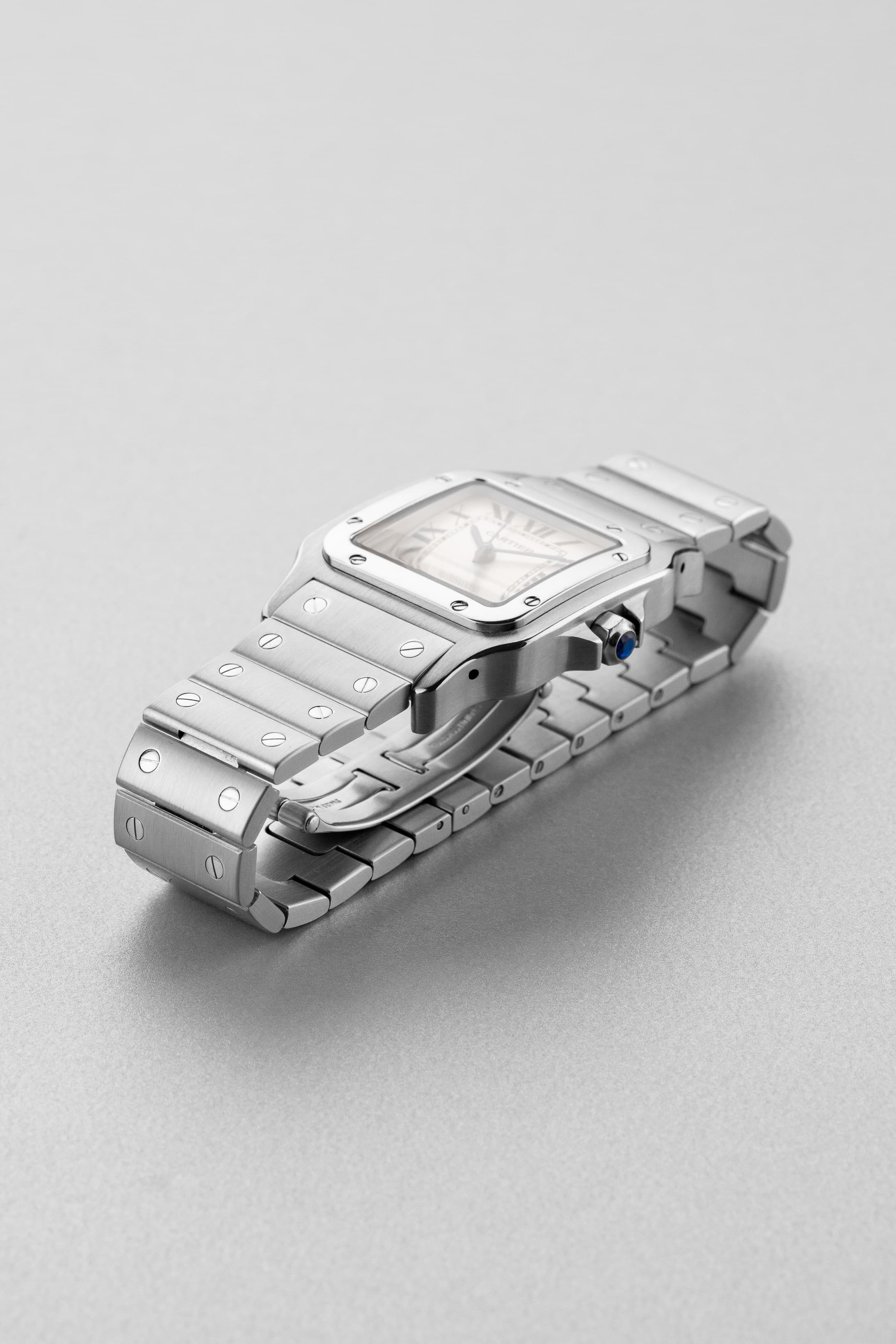 WXQP Cartier Santos Galbée XL réf. 2823 en acier de 2017 – Full Set - Right side