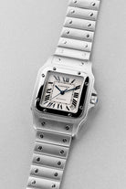 WXQP Cartier Santos Galbée XL réf. 2823 en acier de 2017 – Full Set - Three Quarters
