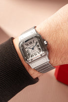 WXQP Cartier Santos Galbée XL réf. 2823 en acier de 2017 – Full Set - Wristshot