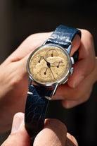 WZYF Rare Universal Genève Dato-Compax Chronograph Ref. 22530 “Jumbo” in Steel, circa 1942 – Never Polished - Lifestyle
