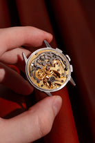 WZYF Rare Universal Genève Dato-Compax Chronograph Ref. 22530 “Jumbo” in Steel, circa 1942 – Never Polished - Movement
