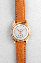 XLPL Superbe Vacheron & Constantin « Violin » en or rose, boîte française, cadran gravé-émaillé, circa 1949 - Front