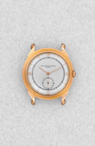 XLPL Superbe Vacheron & Constantin « Violin » en or rose, boîte française, cadran gravé-émaillé, circa 1949 - Front