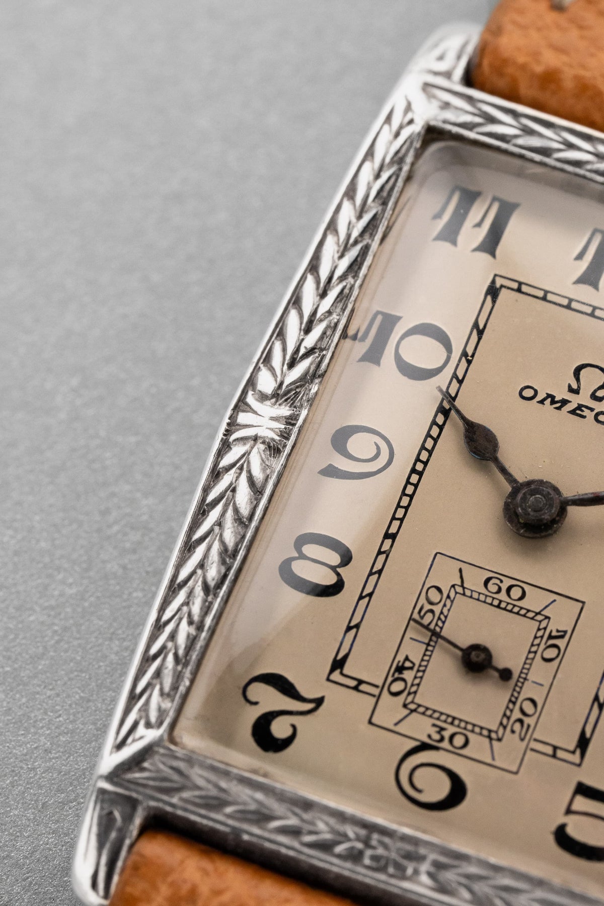 XRCC Superb and Rare Rectangular Omega “Jumbo” in Silver, circa 1929 - Feature