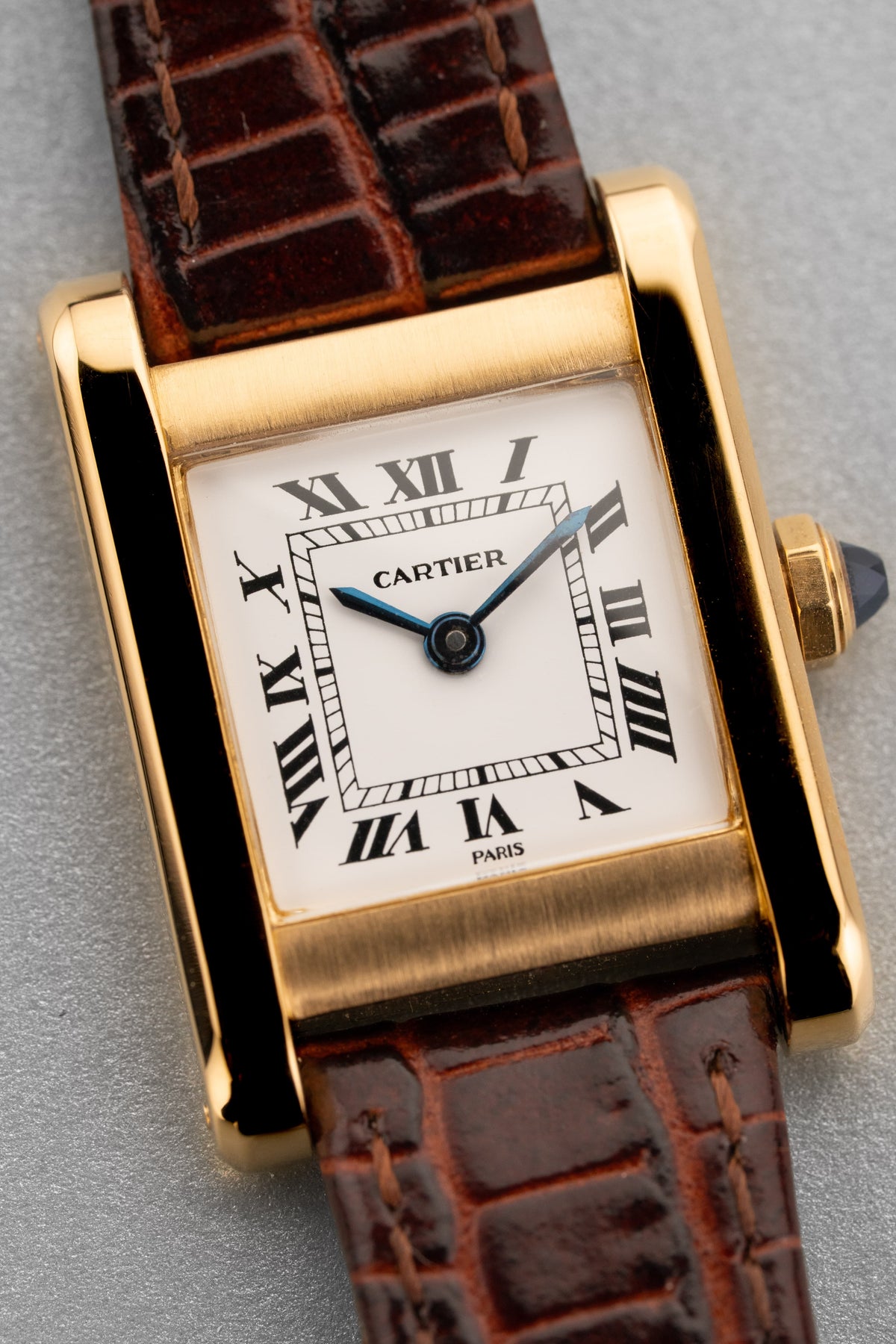 Y2PF Cartier Tank Normale Ref. 78093 in Yellow Gold, circa 1975 – “PARIS” Dial - Dial