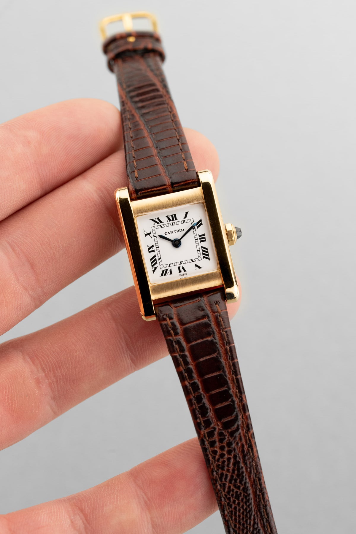 Y2PF Cartier Tank Normale Ref. 78093 in Yellow Gold, circa 1975 – “PARIS” Dial - Lifestyle