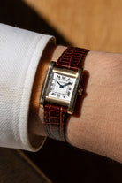 Y2PF Cartier Tank Normale Ref. 78093 in Yellow Gold, circa 1975 – “PARIS” Dial - Wristshot