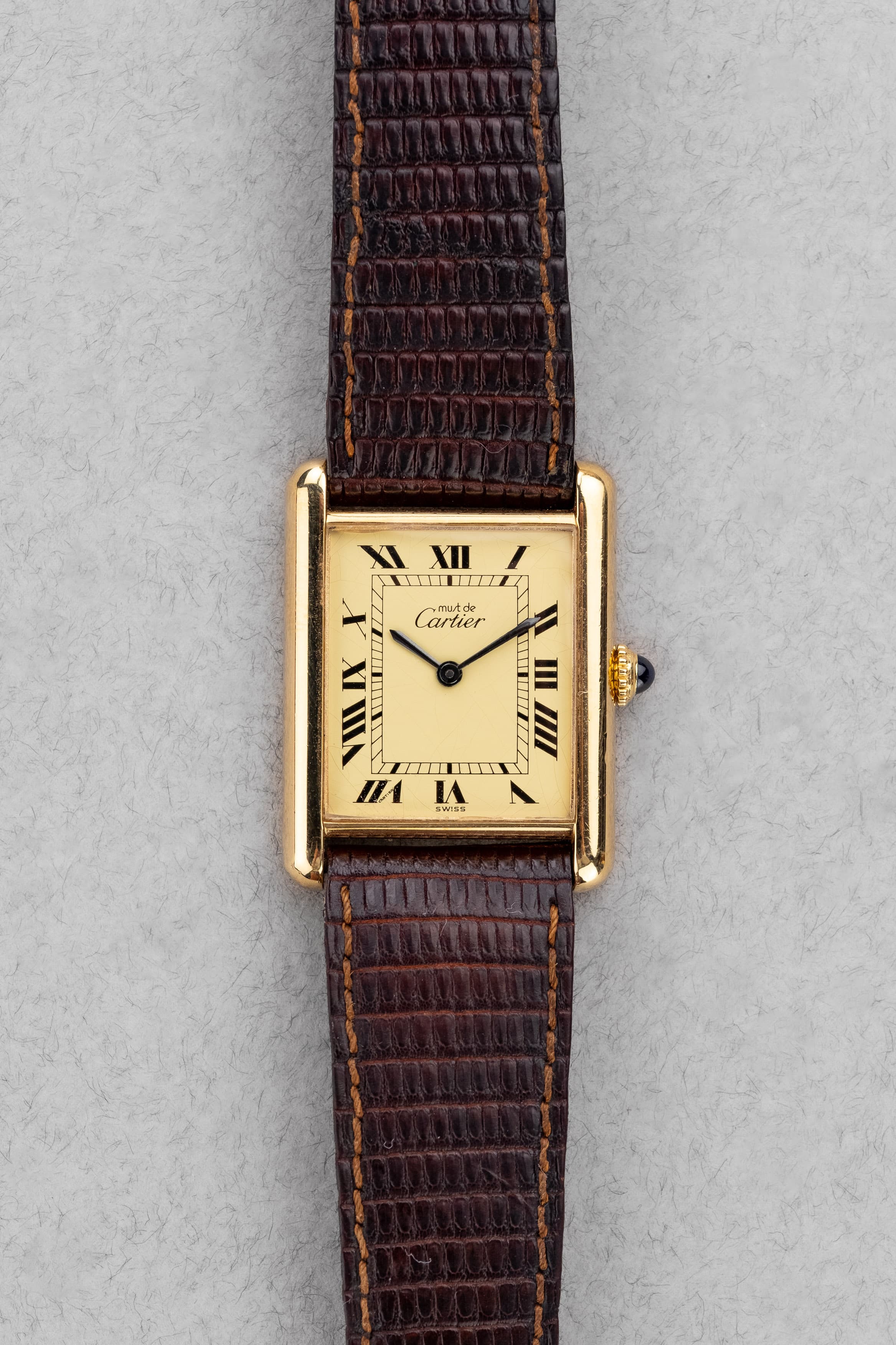 Y9YP Cartier Tank Must MécaniqueGrande Taille « Cream/Ivory Roman » – Full Set - Front