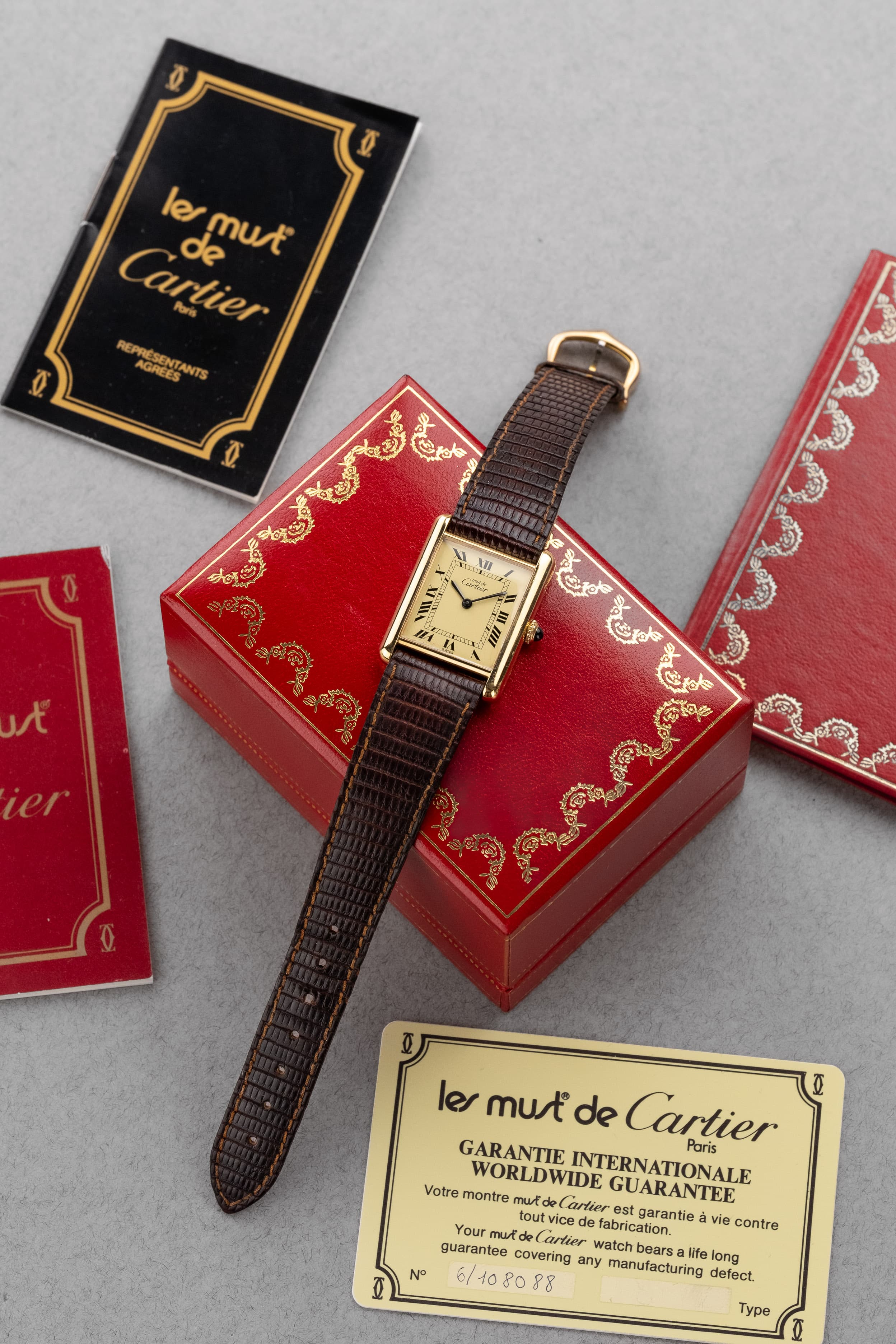 Y9YP Cartier Tank Must MécaniqueGrande Taille « Cream/Ivory Roman » – Full Set - Set