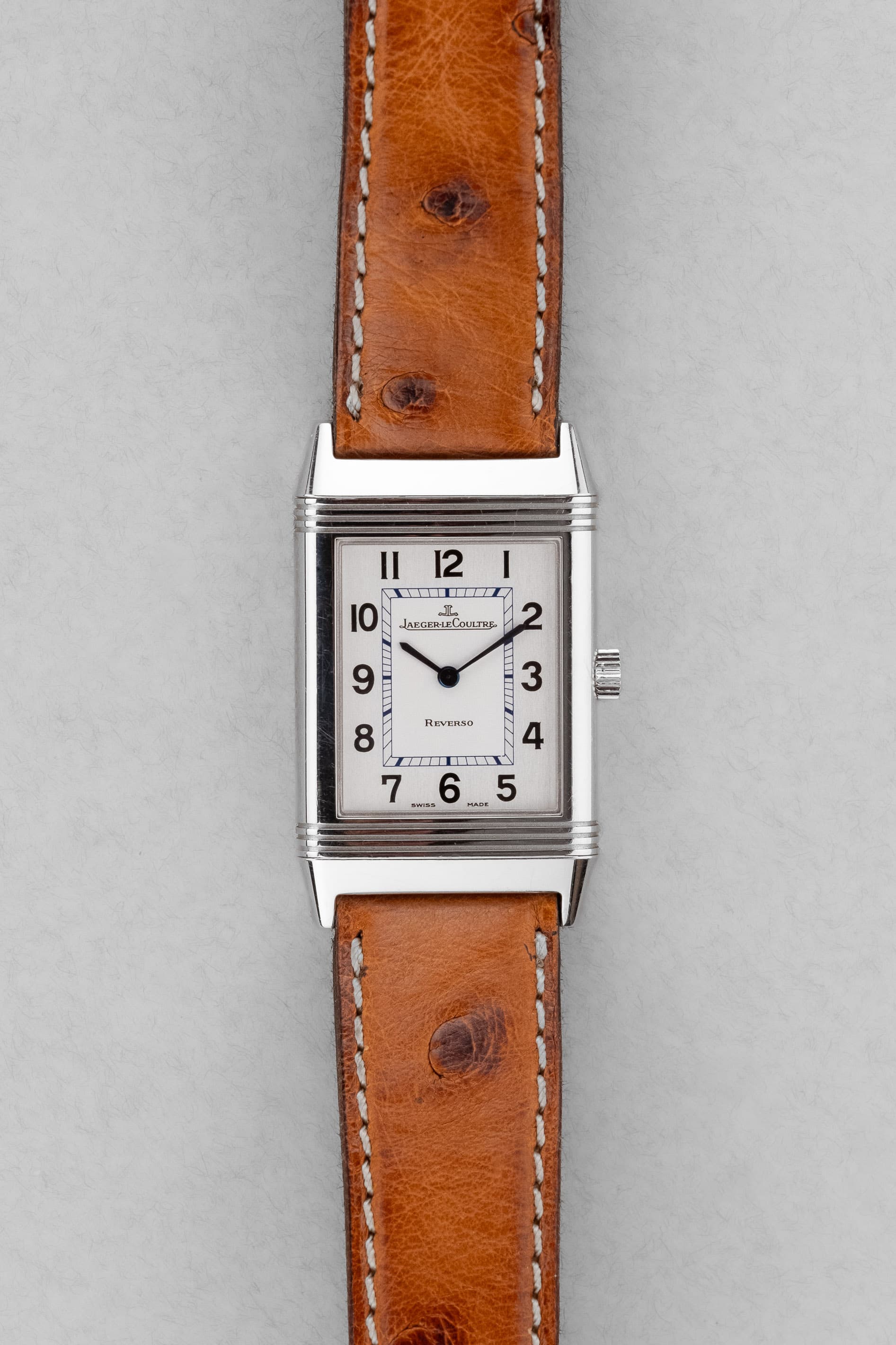 YJRZ Jaeger-LeCoultre Reverso « Classique Medium » Quartz en acier, réf. 251.84.10/252.8.08 - Front