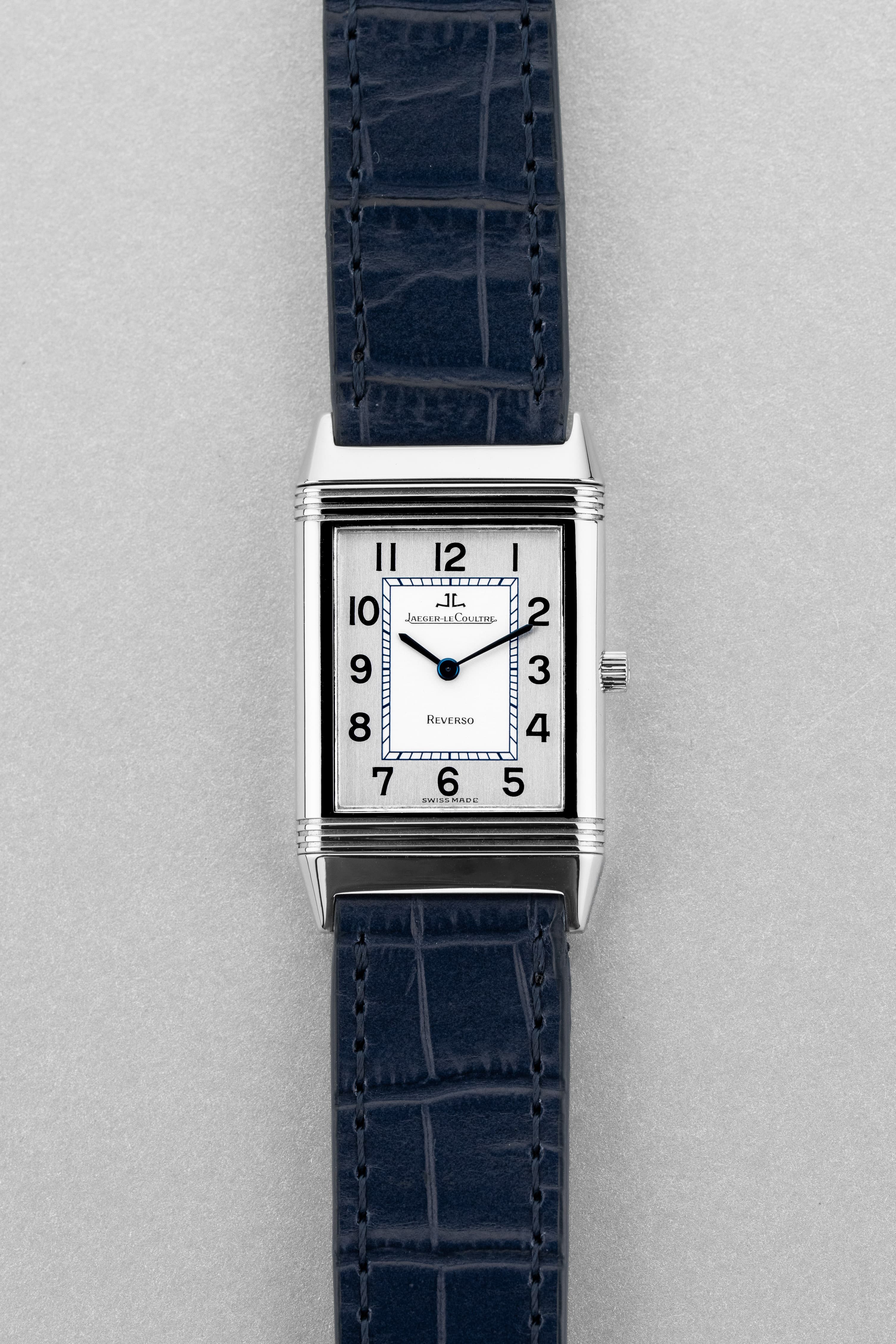 YT6N Jaeger-LeCoultre Reverso “Classique Medium” Quartz in Steel, Ref. 250.8.08 - Front