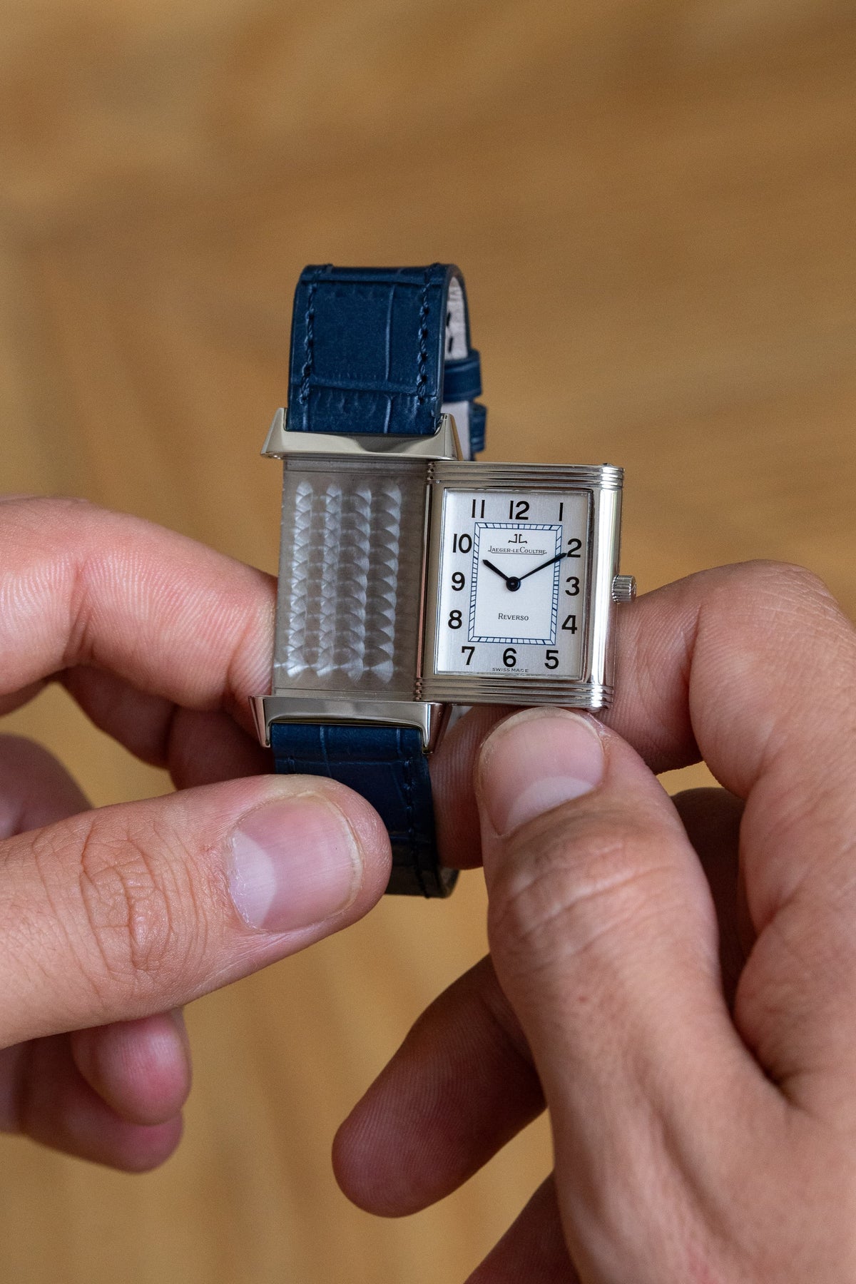 YT6N Jaeger-LeCoultre Reverso “Classique Medium” Quartz in Steel, Ref. 250.8.08 - Lifestyle