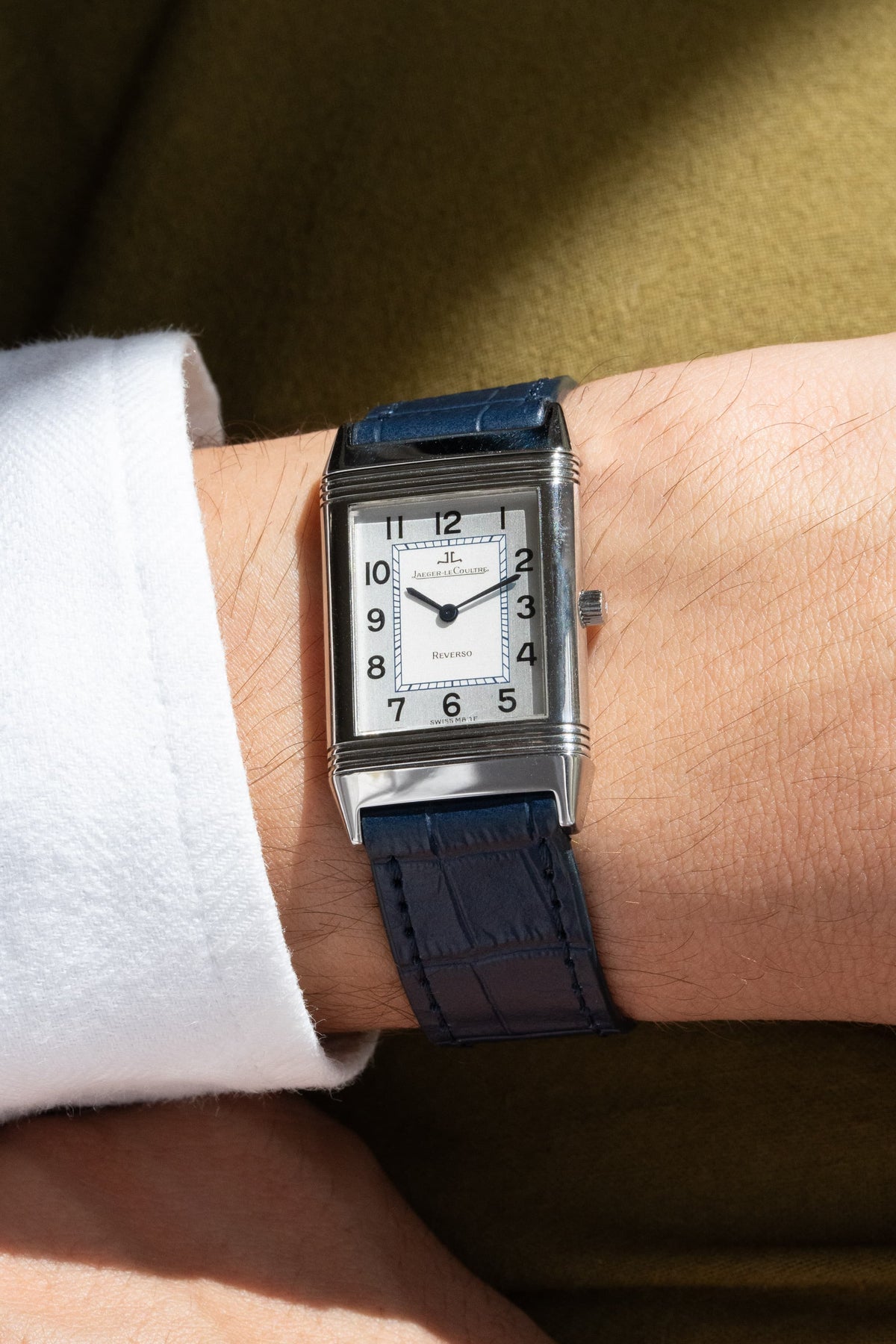 YT6N Jaeger-LeCoultre Reverso “Classique Medium” Quartz in Steel, Ref. 250.8.08 - Wristshot