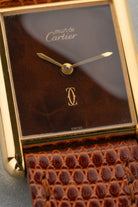 YX8X Cartier Tank Must Mécanique GM 6 “Wood/Turtle/Tortoiseshell Dial” - Dial