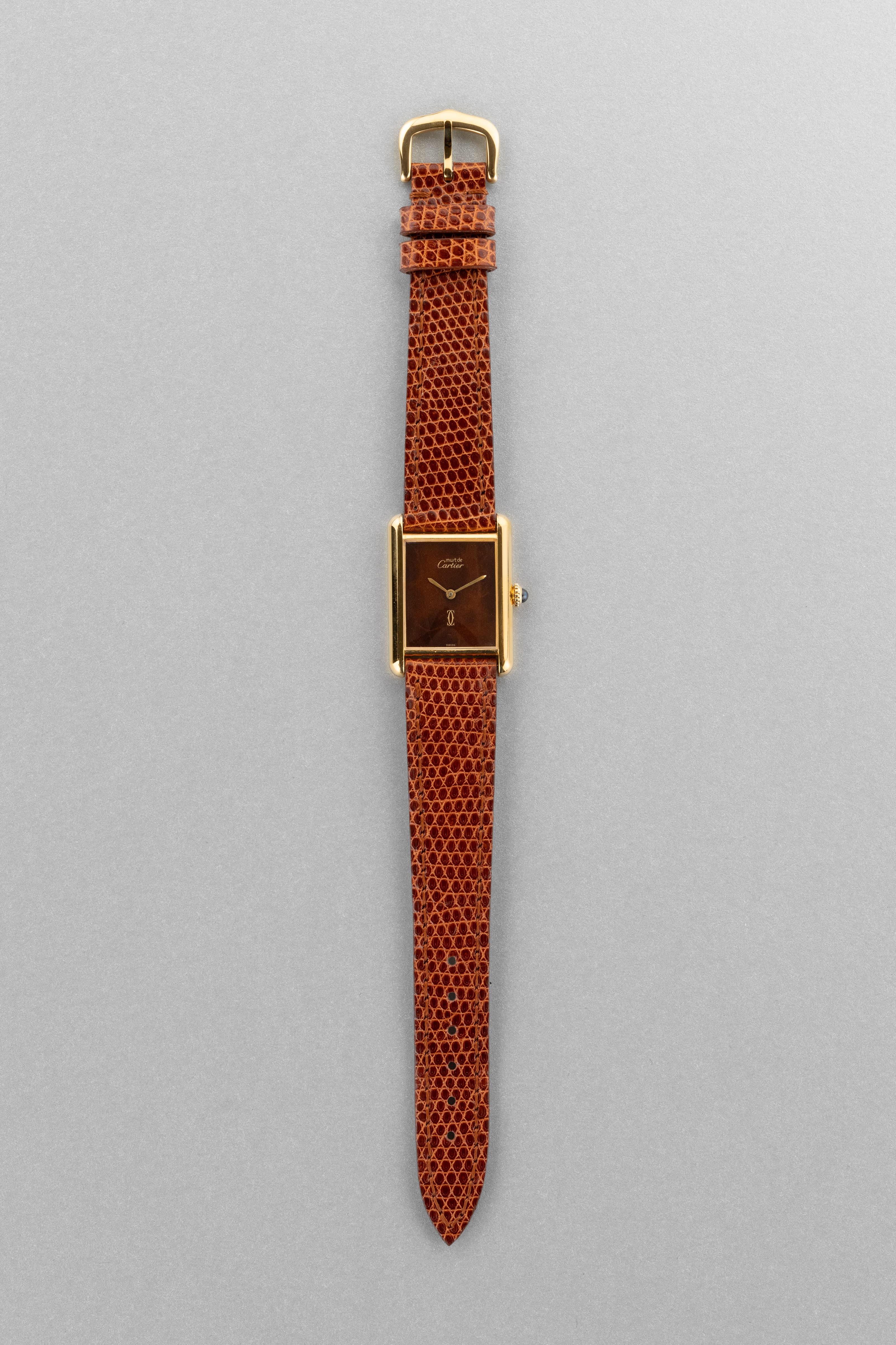 YX8X Cartier Tank Must Mécanique GM 6 « Wood/Turtle/Tortoiseshell Dial » - Overview