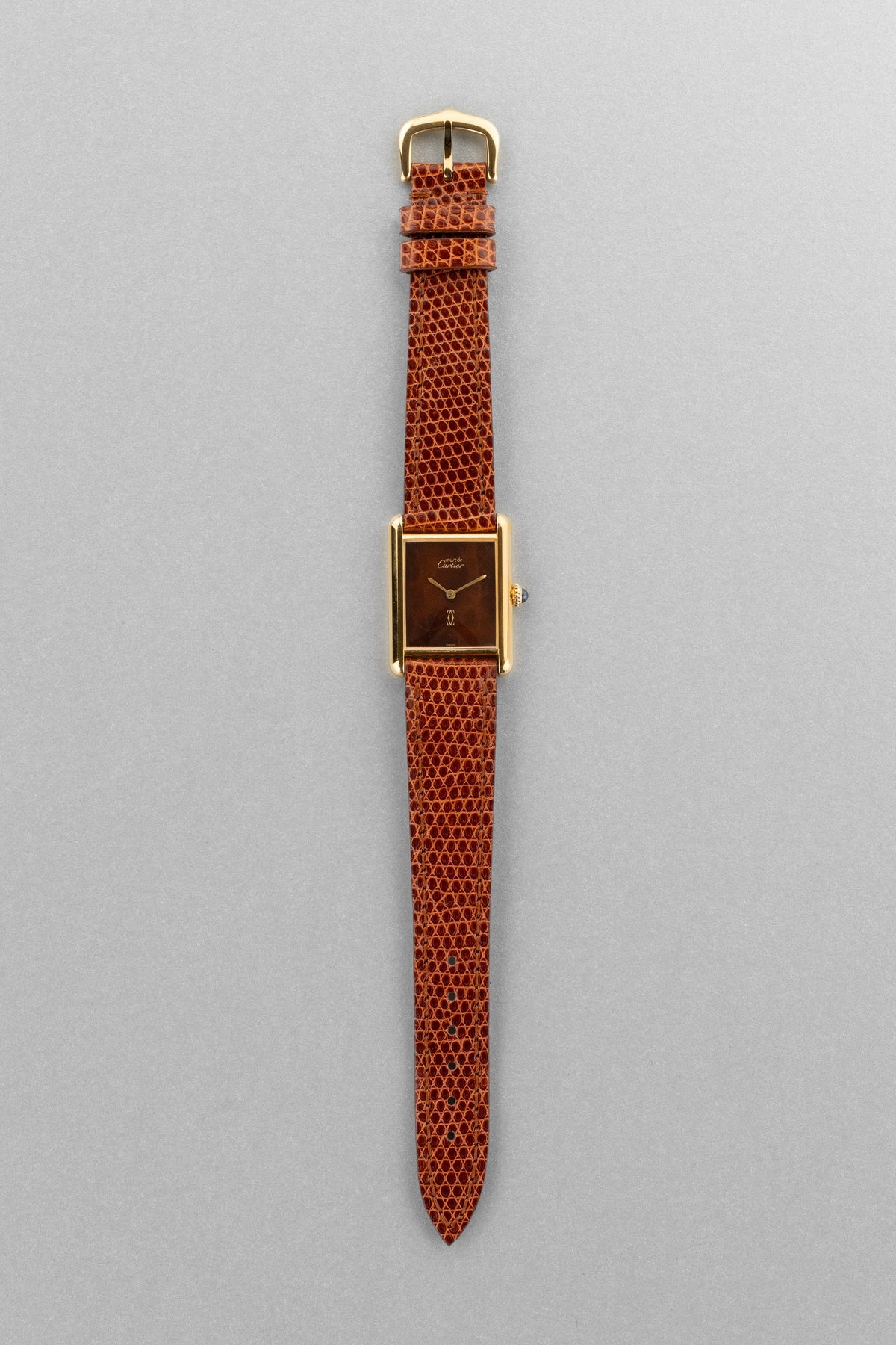 YX8X Cartier Tank Must Mécanique GM 6 “Wood/Turtle/Tortoiseshell Dial” - Overview