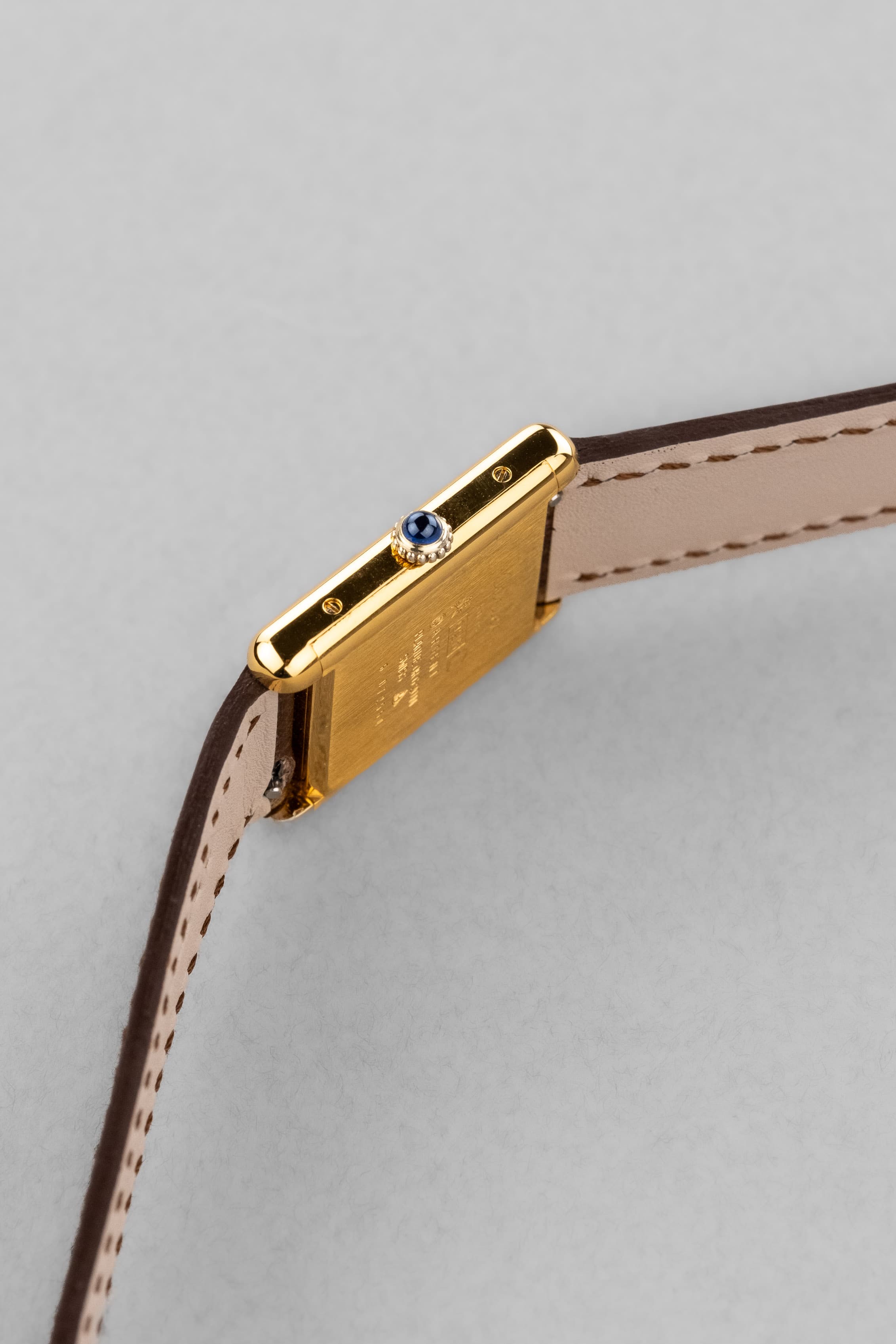 Z55B Cartier Tank Must Mécanique GM 6 « Wood/Turtle/Tortoiseshell Dial » - Right side