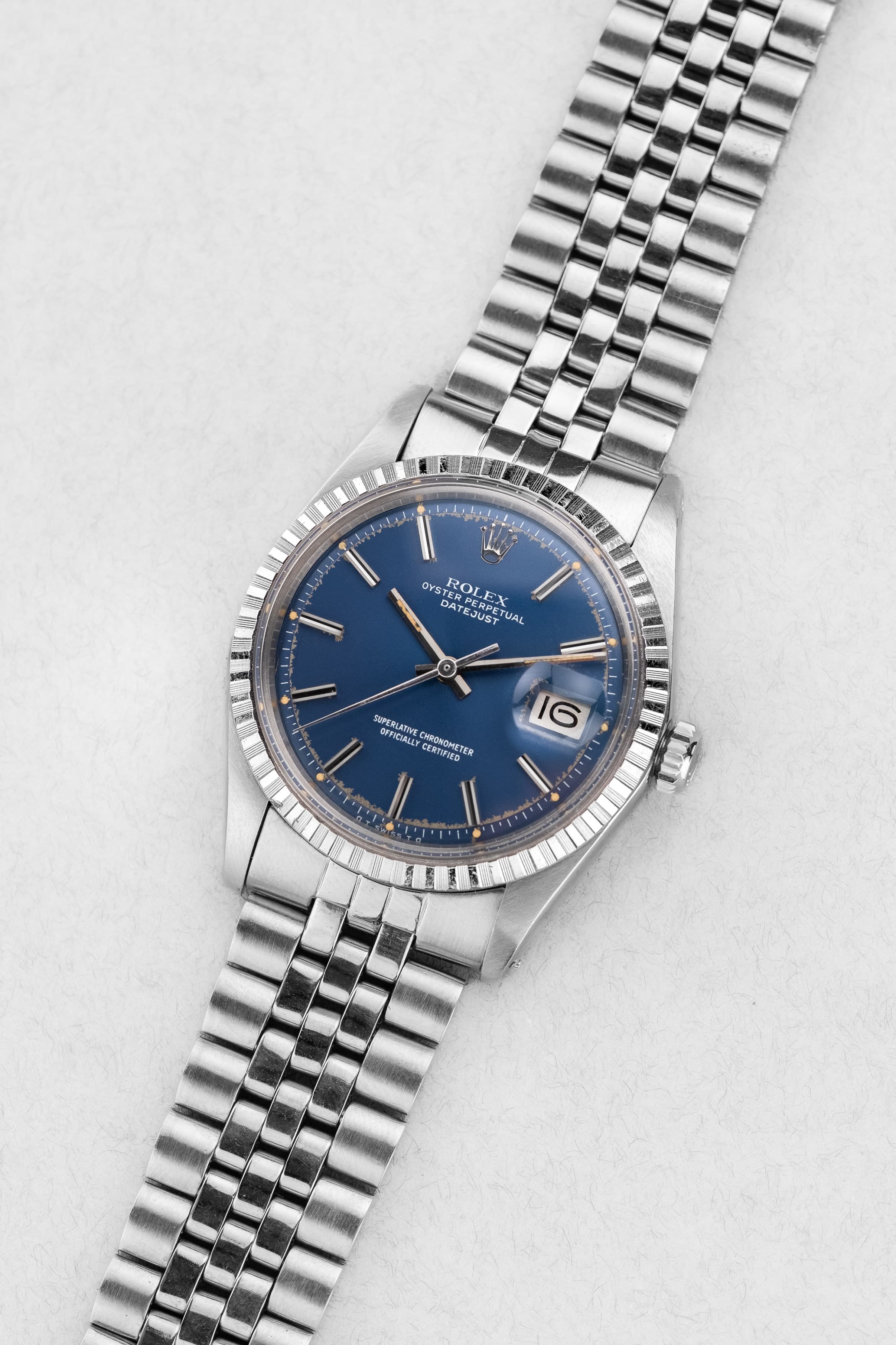 ZAG9 Rolex Datejust réf. 1603 en acier de 1973 – Cadran « Bleu Sigma » - Three Quarters