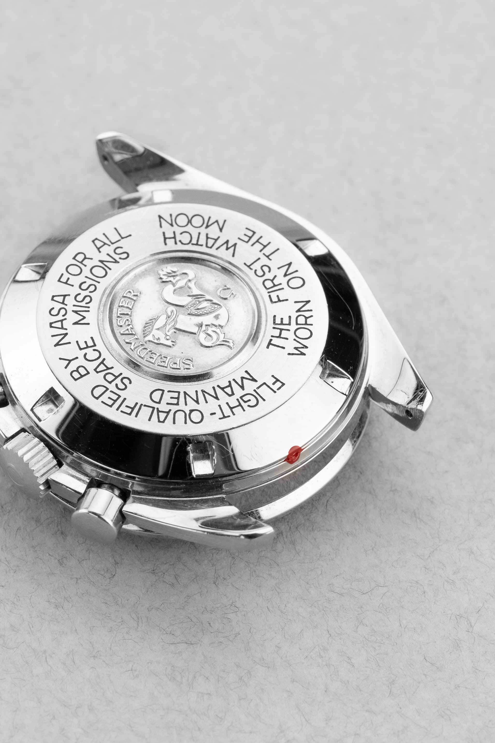 K2XS Omega Speedmaster Moonwatch « Long S & R » réf. 3590.50/145.022 circa 1990 – Patine + Bracelet 1450 - Back