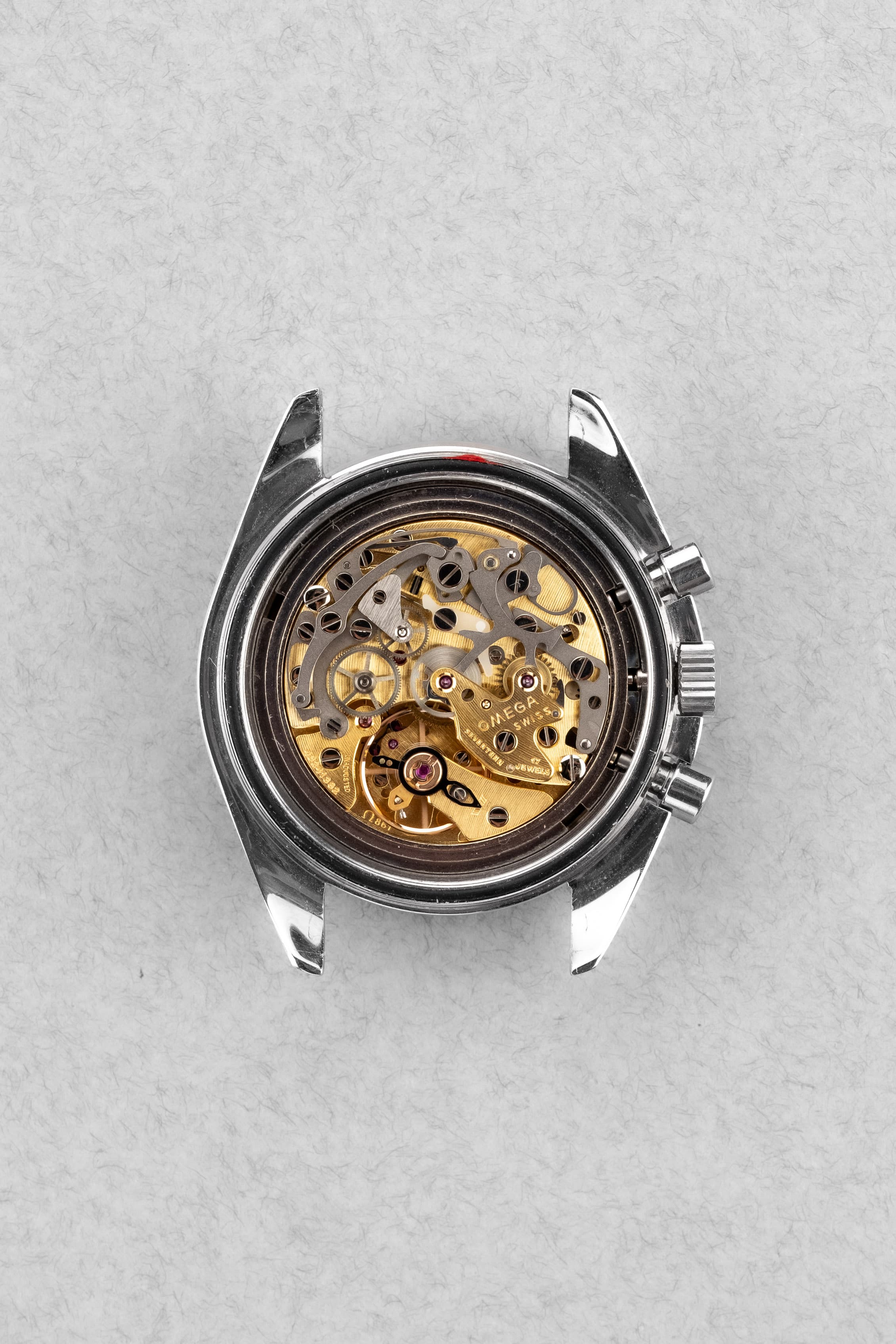 K2XS Omega Speedmaster Moonwatch « Long S & R » réf. 3590.50/145.022 circa 1990 – Patine + Bracelet 1450 - Movement